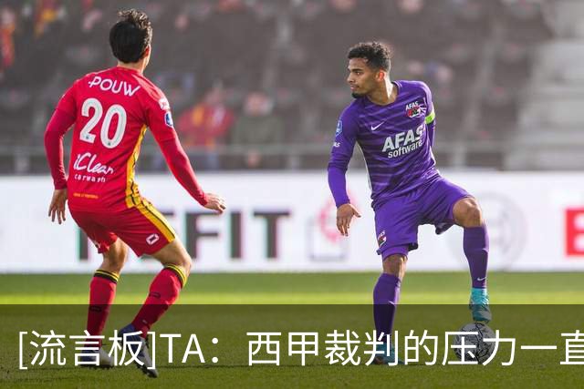 [流言板]TA：西甲裁判的压力一直很大，接受赛后采访将有经济激励